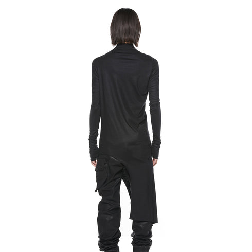 JULIUS 927CUM4 Black / Arched Long Hem High Neck Top