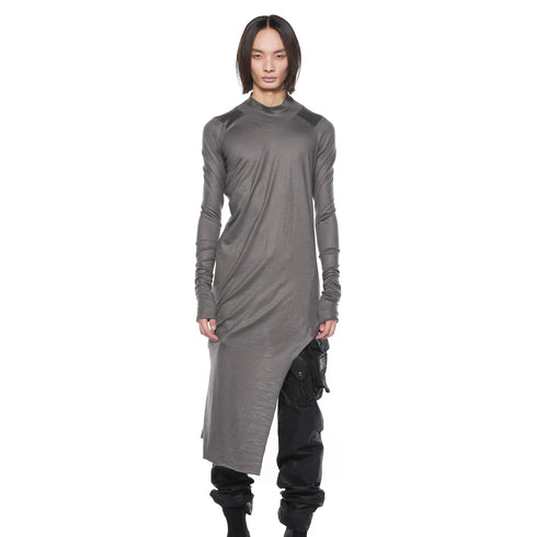 JULIUS 927CUM4 Gray / Arched Long Hem High Neck Top
