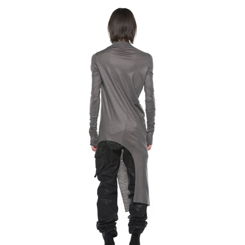 JULIUS 927CUM4 Gray / Arched Long Hem High Neck Top