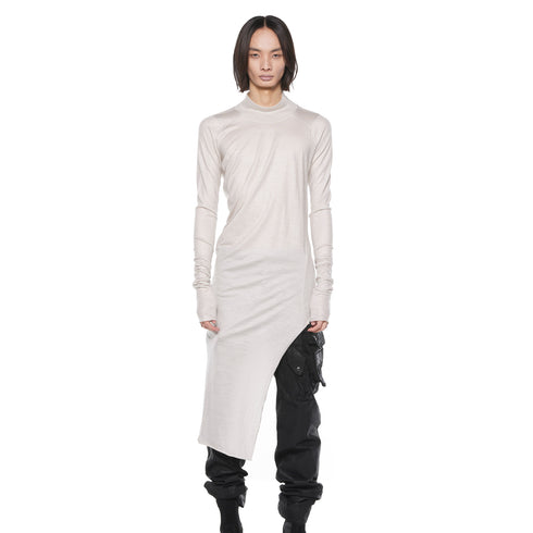 JULIUS 927CUM4 Light Plaster / Arched Long Hem High Neck Top
