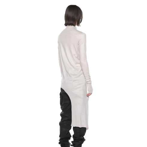 JULIUS 927CUM4 Light Plaster / Arched Long Hem High Neck Top