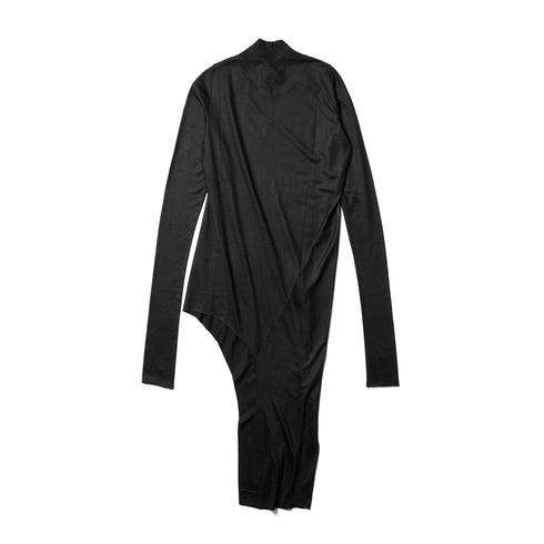 JULIUS 927CUM4 Black / Arched Long Hem High Neck Top