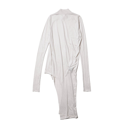 JULIUS 927CUM4 Light Plaster / Arched Long Hem High Neck Top