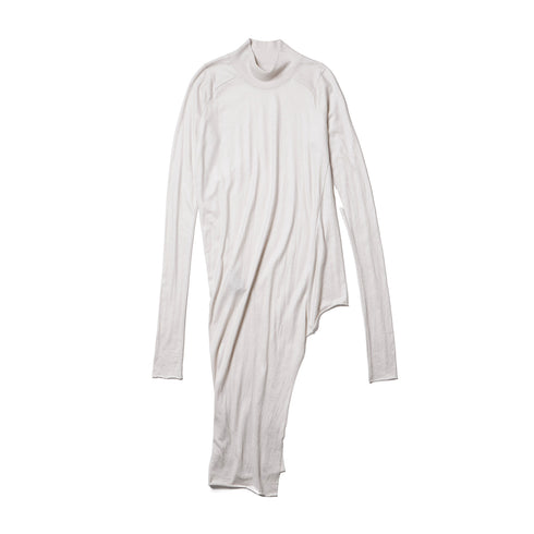 JULIUS 927CUM4 Light Plaster / Arched Long Hem High Neck Top