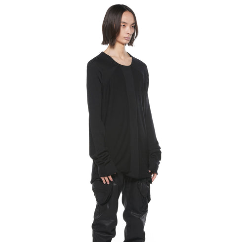 JULIUS 927KNM1 Black / Dimensional Knit Top
