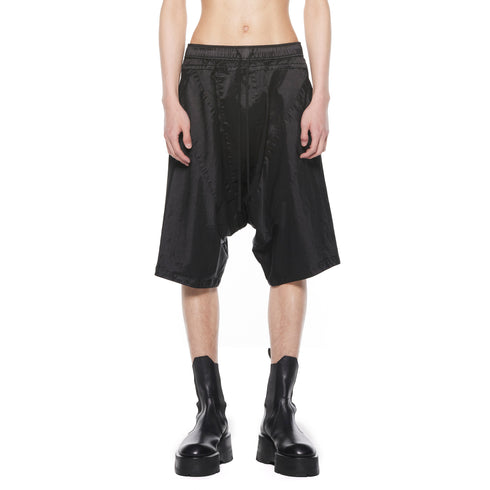 JULIUS 927PAM6 Black / Drop Crotch Short Pants