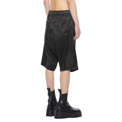 JULIUS 927PAM6 Black / Drop Crotch Short Pants