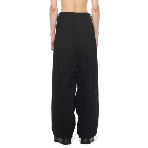 JULIUS 927PAM8 Black / Destroy Baggy Pants