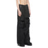 JULIUS 927PAM8-C Black / Coated Destroy Baggy Pants