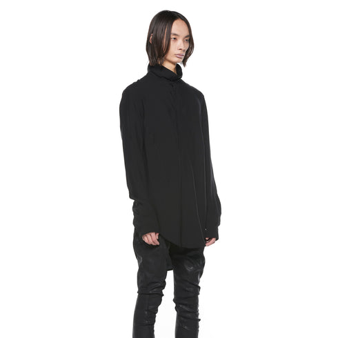 JULIUS 927SHM1 Black / High Neck Shirt