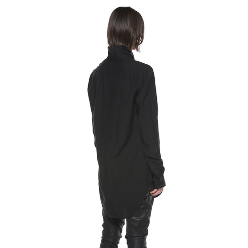 JULIUS 927SHM1 Black / High Neck Shirt