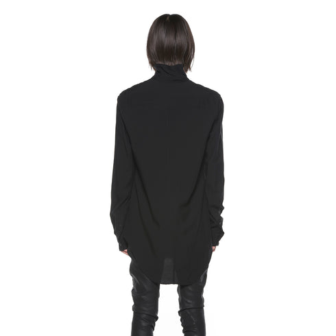 JULIUS 927SHM1 Black / High Neck Shirt