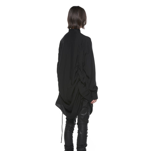 JULIUS 927SHM2 Black / Shirring Shirt