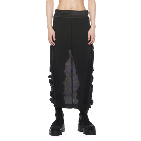 JULIUS 927SKU1 Black / Dimensional Knit Skirt