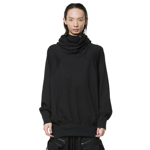 JULIUS 947CUM2-P Black / W Neck Printed Hoodie