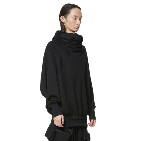 JULIUS 947CUM2-P Black / W Neck Printed Hoodie