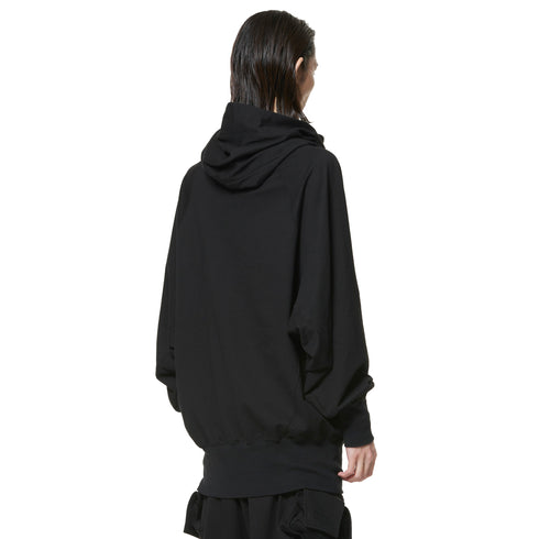 JULIUS 947CUM2-P Black / W Neck Printed Hoodie