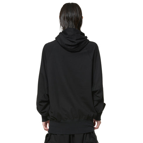 JULIUS 947CUM2-P Black / W Neck Printed Hoodie