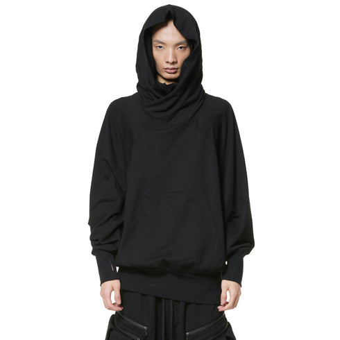 JULIUS 947CUM2-P Black / W Neck Printed Hoodie