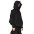 JULIUS 947CUM2-P Black / W Neck Printed Hoodie