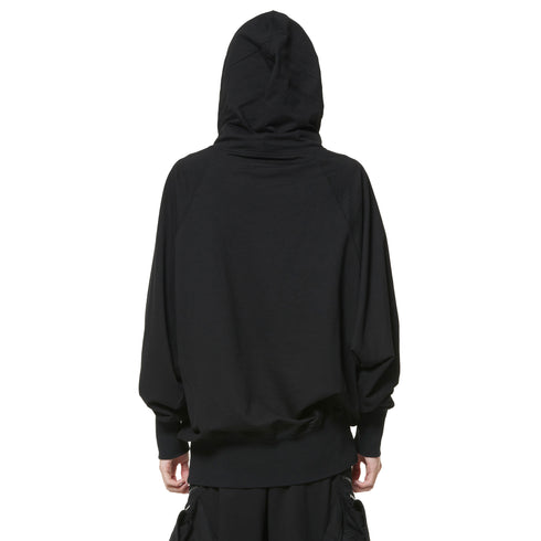 JULIUS 947CUM2-P Black / W Neck Printed Hoodie