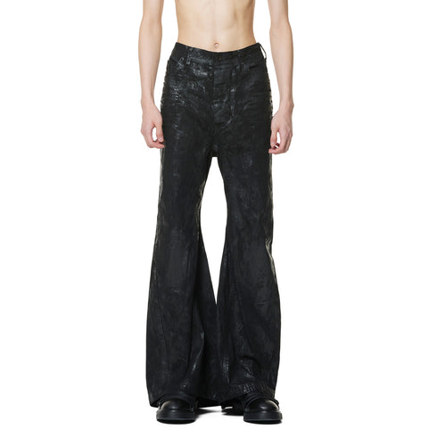 JULIUS 947PAM1-C Luster Black / Coated Jet Pants