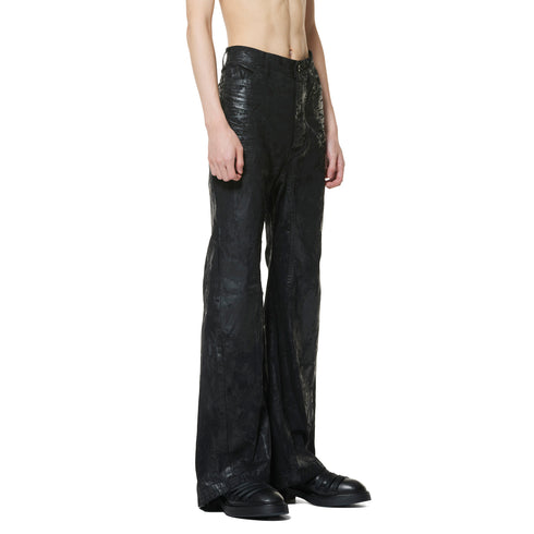 JULIUS 947PAM1-C Luster Black / Coated Jet Pants