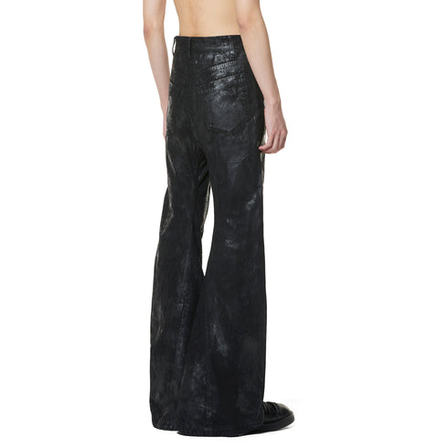 JULIUS 947PAM1-C Luster Black / Coated Jet Pants