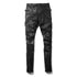 JULIUS 947PAM10-C Luster Black / Coated Bending Skinny Pants