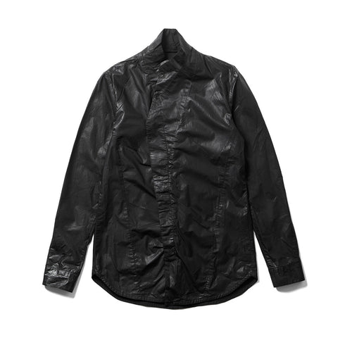 JULIUS 947SHM2 Black / Coated Coverd Neck Shirt