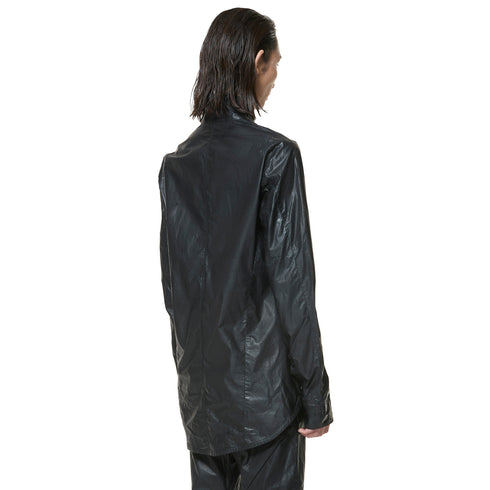 JULIUS 947SHM2 Black / Coated Coverd Neck Shirt