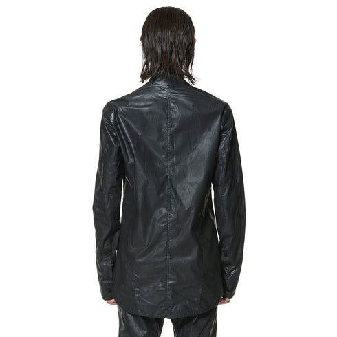 JULIUS 947SHM2 Black / Coated Coverd Neck Shirt