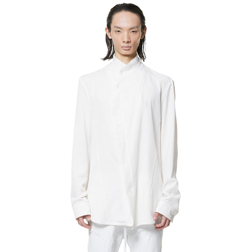 JULIUS 947SHM2 Dust Plaster / Coated Coverd Neck Shirt