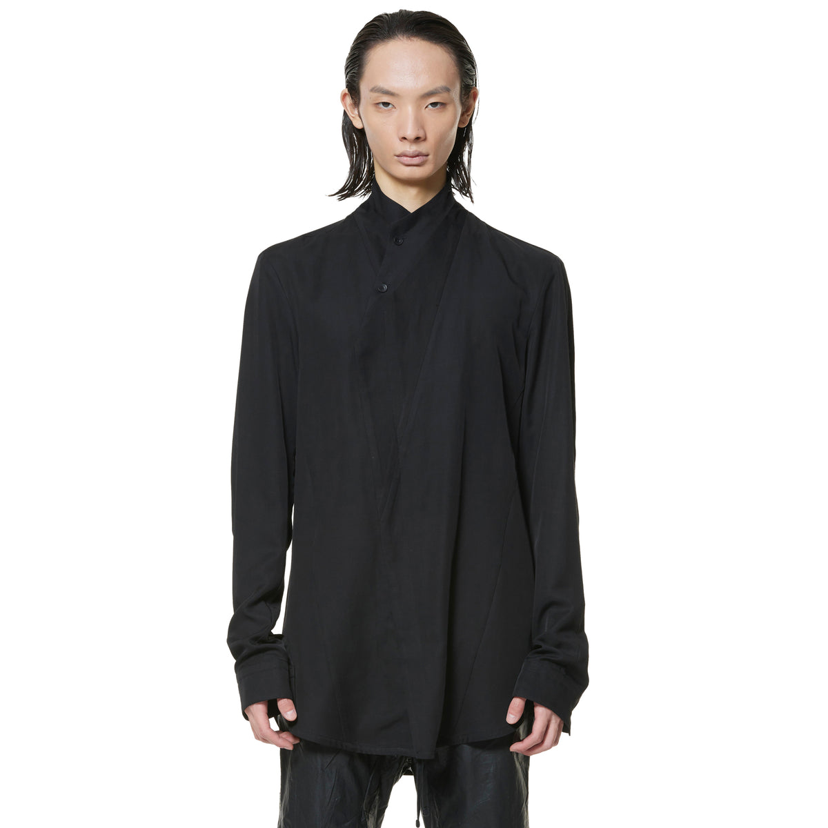 Coverd Neck Shirt Black 947SHM5 – JULIUS OFFICIAL STORE
