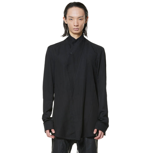 JULIUS 947SHM5 Black / Coverd Neck Shirt