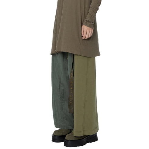 JULIUS 907PAM10 Army Green / Outpost Wide Sweatpants