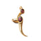 JULIUS 077ACU44 CRACKED GOLD / Horn Ear Cuffs Right