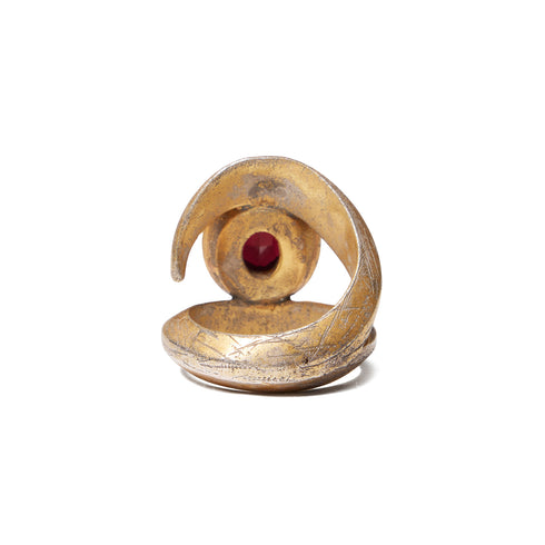 JULIUS 077ACU43-B CRACKED GOLD / Horn Ring