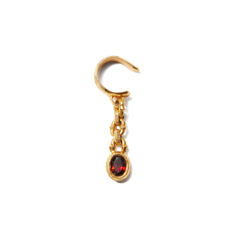 JULIUS 077ACU39 CRACKED GOLD / Thorn Chain Lip Cuff