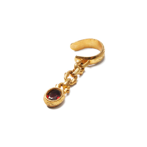 JULIUS 077ACU39 CRACKED GOLD / Thorn Chain Lip Cuff