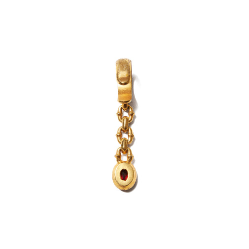 JULIUS 077ACU39 CRACKED GOLD / Thorn Chain Lip Cuff