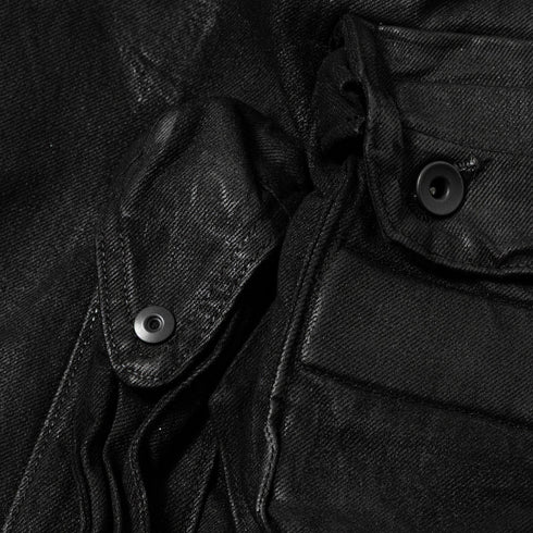 JULIUS 927PAM7-C Black / Coated Gasmask Skinny Pants