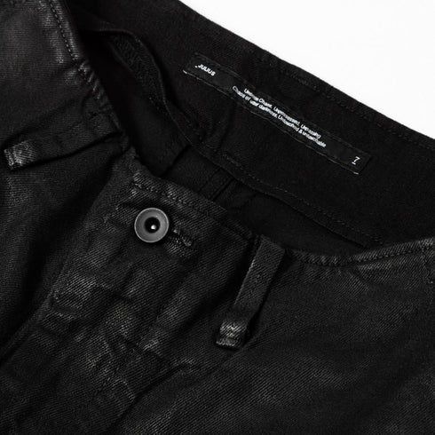 JULIUS 927PAM7-C Black / Coated Gasmask Skinny Pants