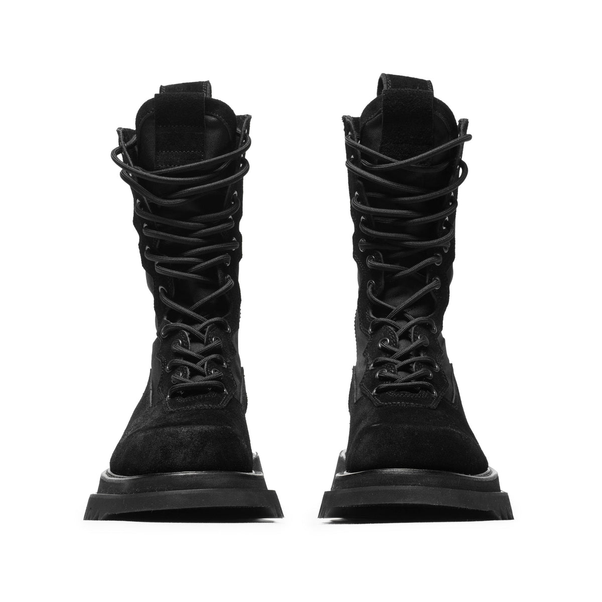 純国産 JULIUS COW VELOR LACE UP COMBAT BOOTS - 靴