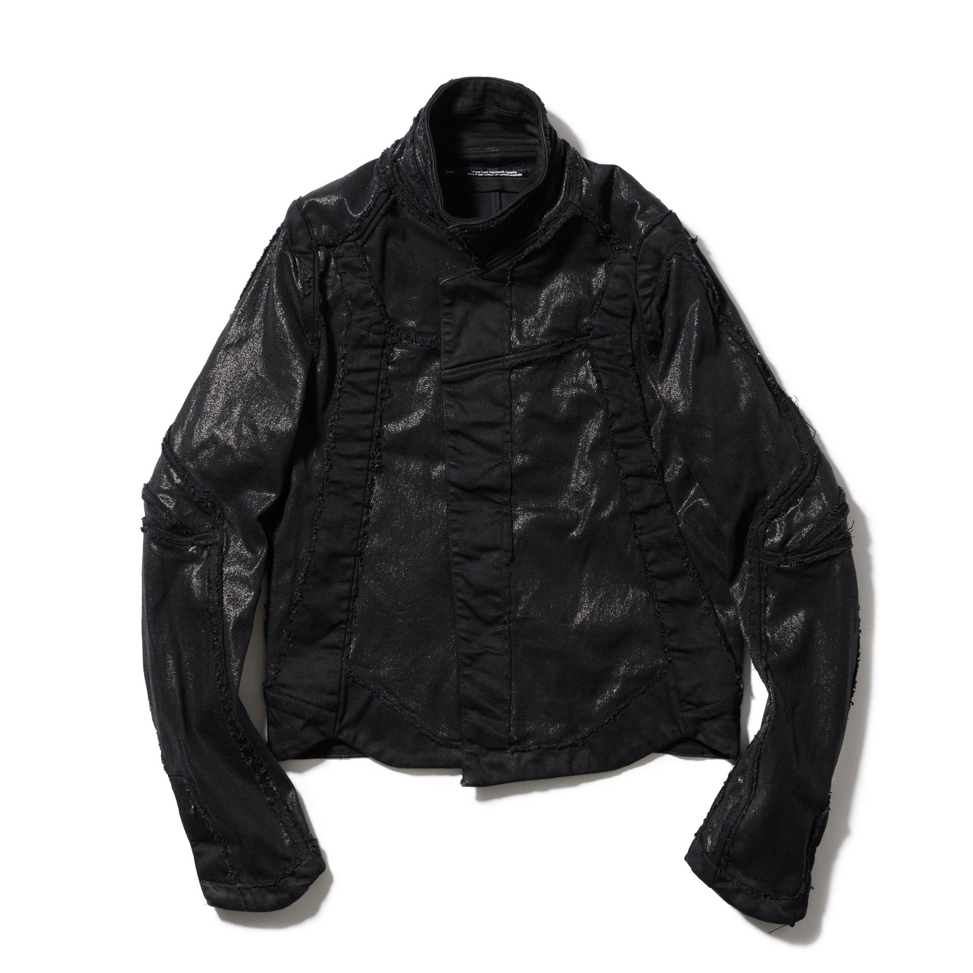 Stretch Denim Destroyed Blouson - Black - JULIUS OFFICIAL STORE