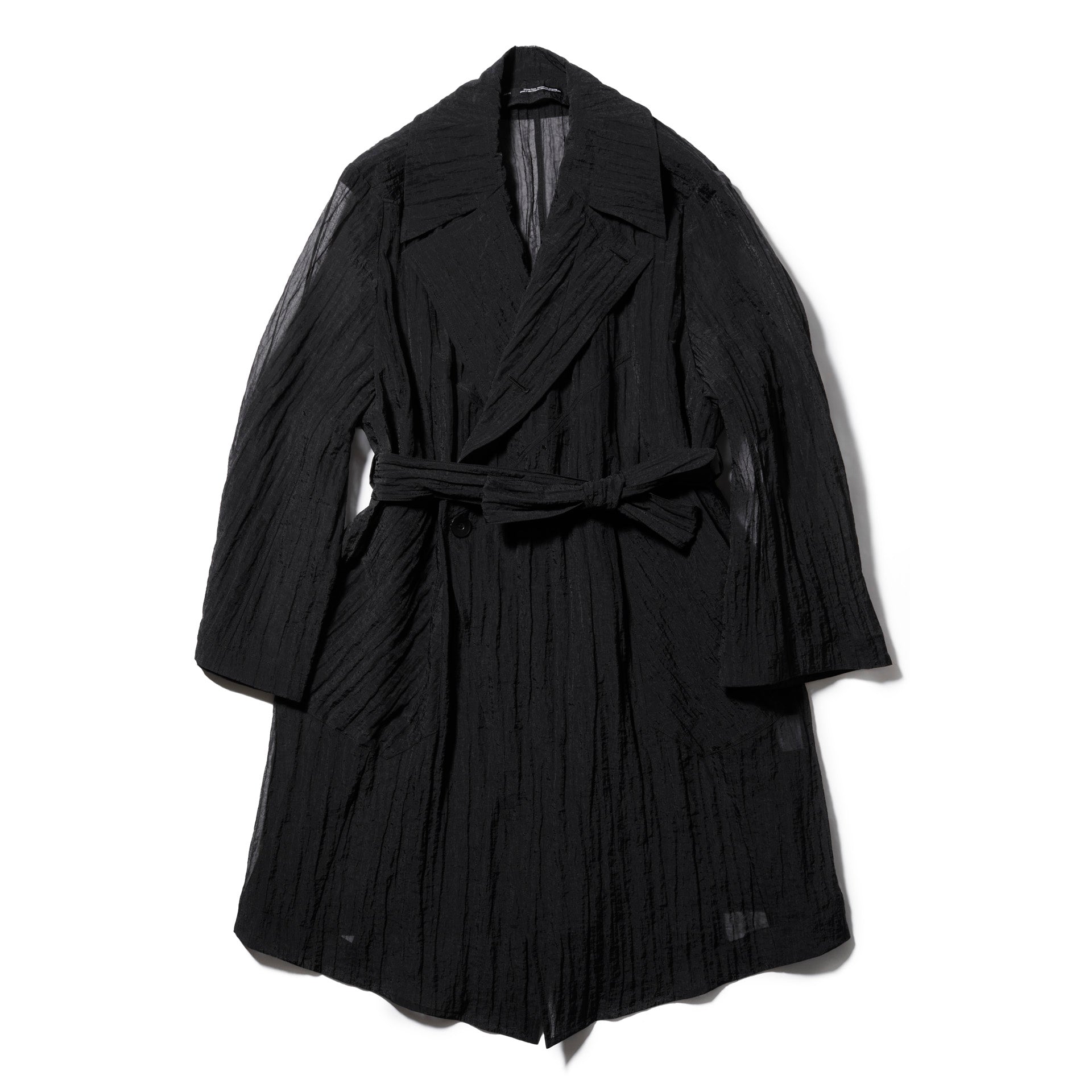 Organdie Overcoat - Black - JULIUS OFFICIAL STORE