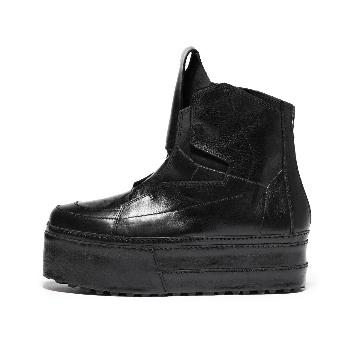 Thick-Soled Leather Sneakers / Black – JULIUS OFFICIAL STORE