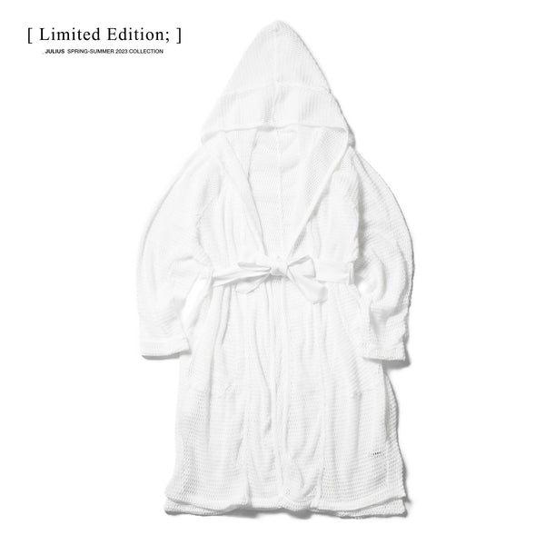 818KNM2 White / Mesh Hooded Robe - JULIUS