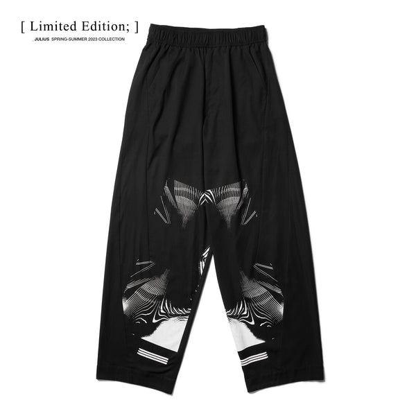 818PAM1 Black / Graphic Printed Wide Pants - JULIUS