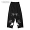 818PAM1 Black / Graphic Printed Wide Pants - JULIUS